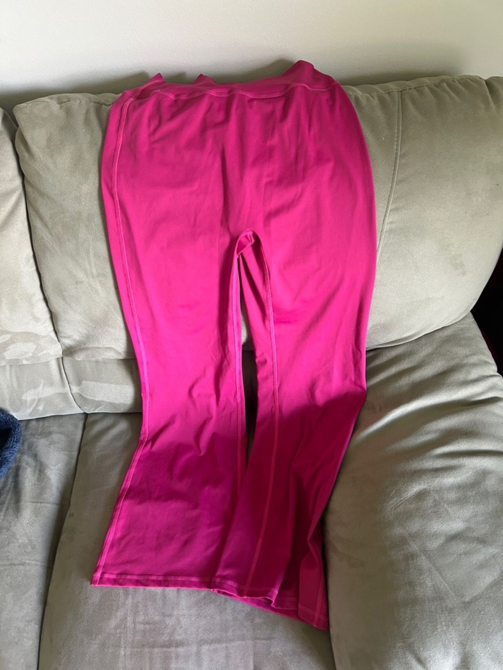 Bright Pink Stretch Flare Leggings